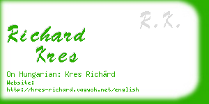 richard kres business card